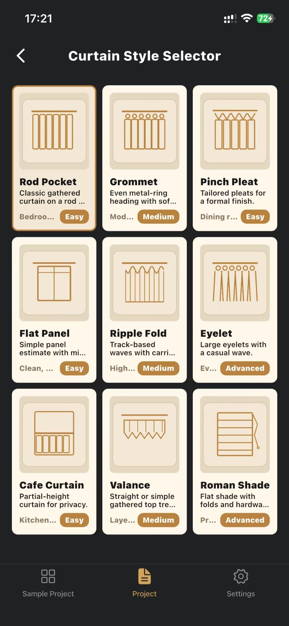 Style selector